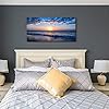 Wall art, moon sea blue sea landscape paintings