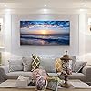 Wall art, moon sea blue sea landscape paintings