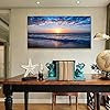 Wall art, moon sea blue sea landscape paintings
