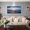 Wall art, moon sea blue sea landscape paintings